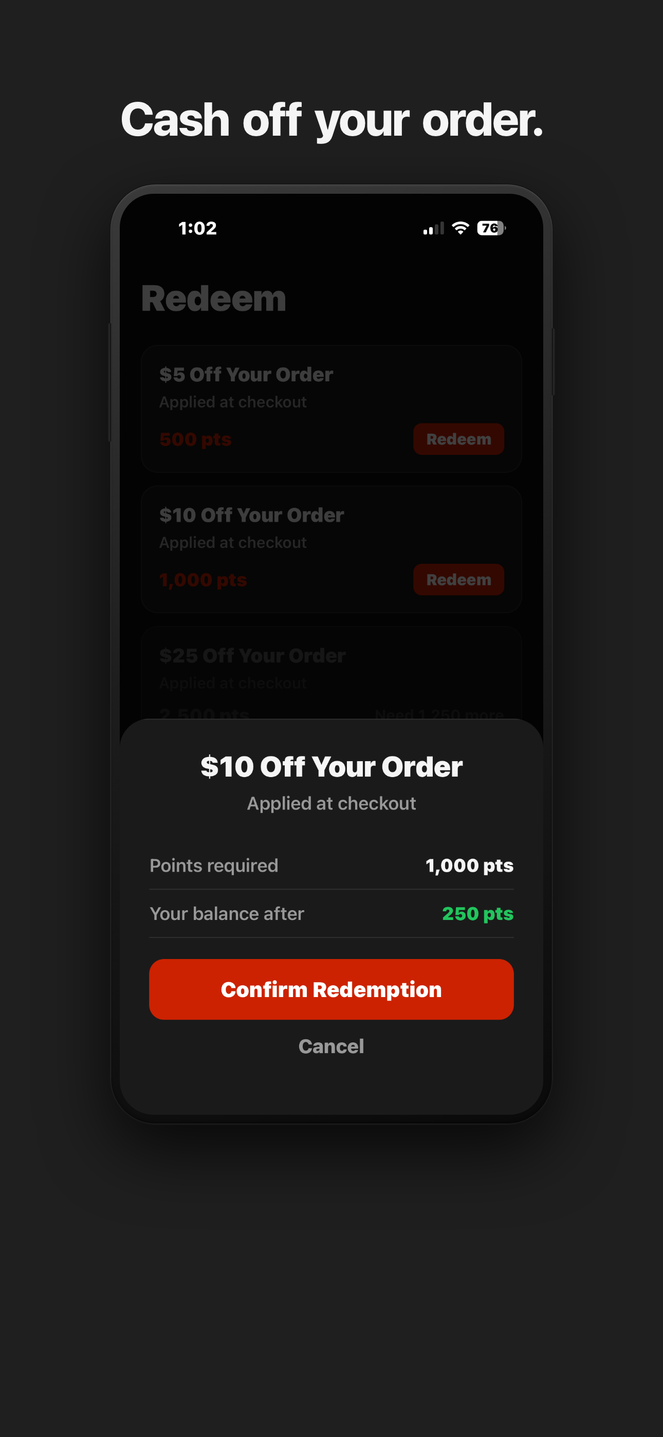 Redeem a reward